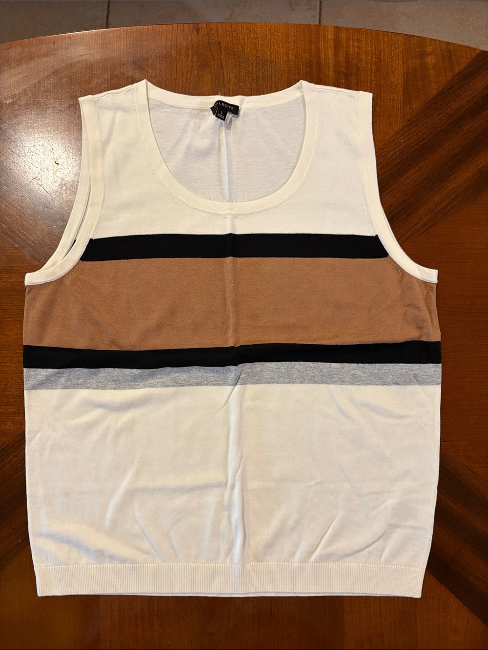 Talbots Women’s Charming Colorblock Striped Sleeveless Shell